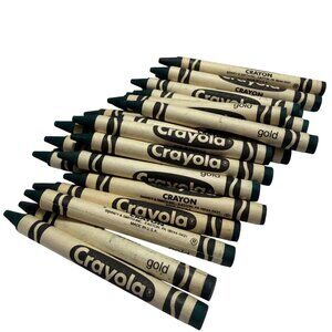 Vintage Discontinued Formula Crayola Gold Crayons Bulk 24 Art Craft Collectable